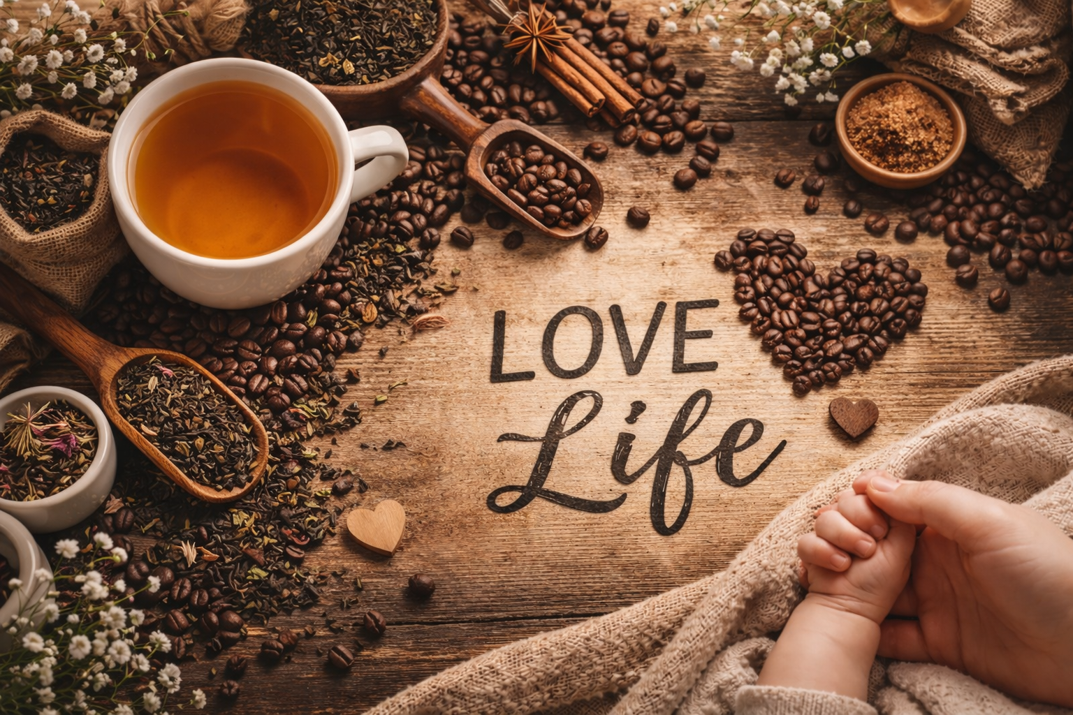 A collage of coffee and tea for pro-life causes.